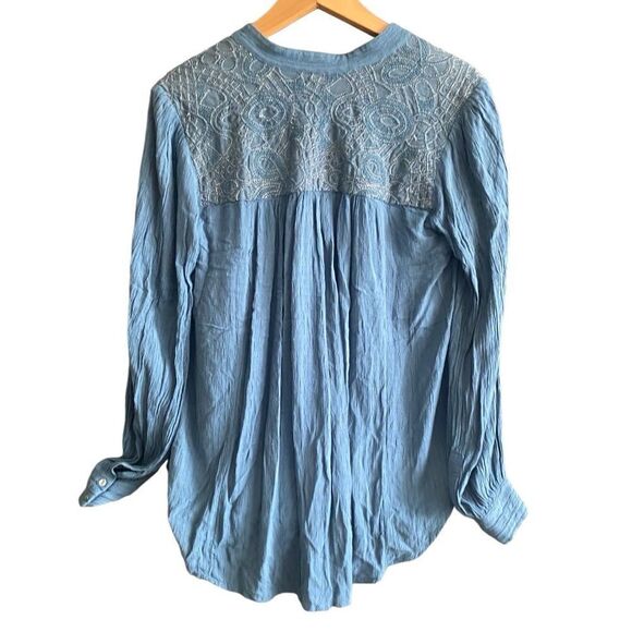 Free People Canyon Rose Button Down Embroidered Tunic. Size Small. - Picture 5 of 9
